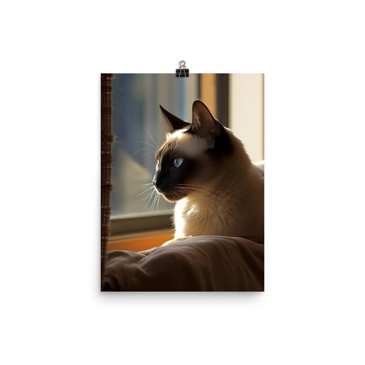Siamese Serenity Photo paper poster - PosterfyAI.com