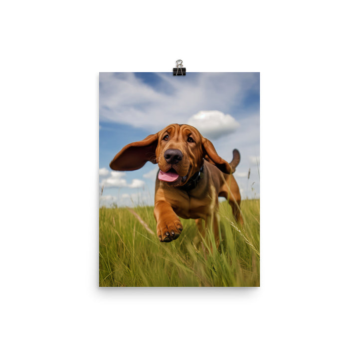 Bloodhounds Playtime Photo paper poster - PosterfyAI.com