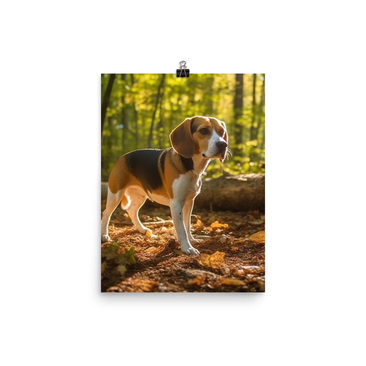 Beagle on the scent Photo paper poster - PosterfyAI.com