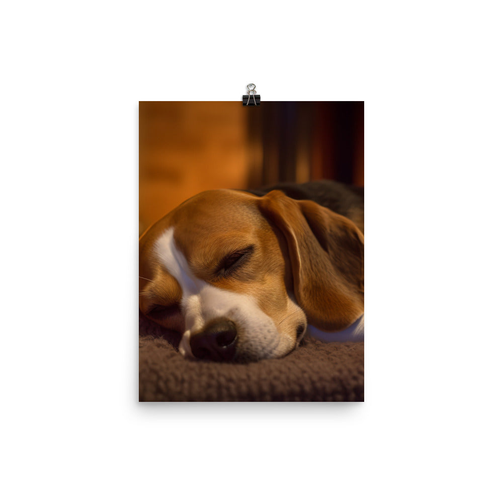 Beagle in repose Photo paper poster - PosterfyAI.com