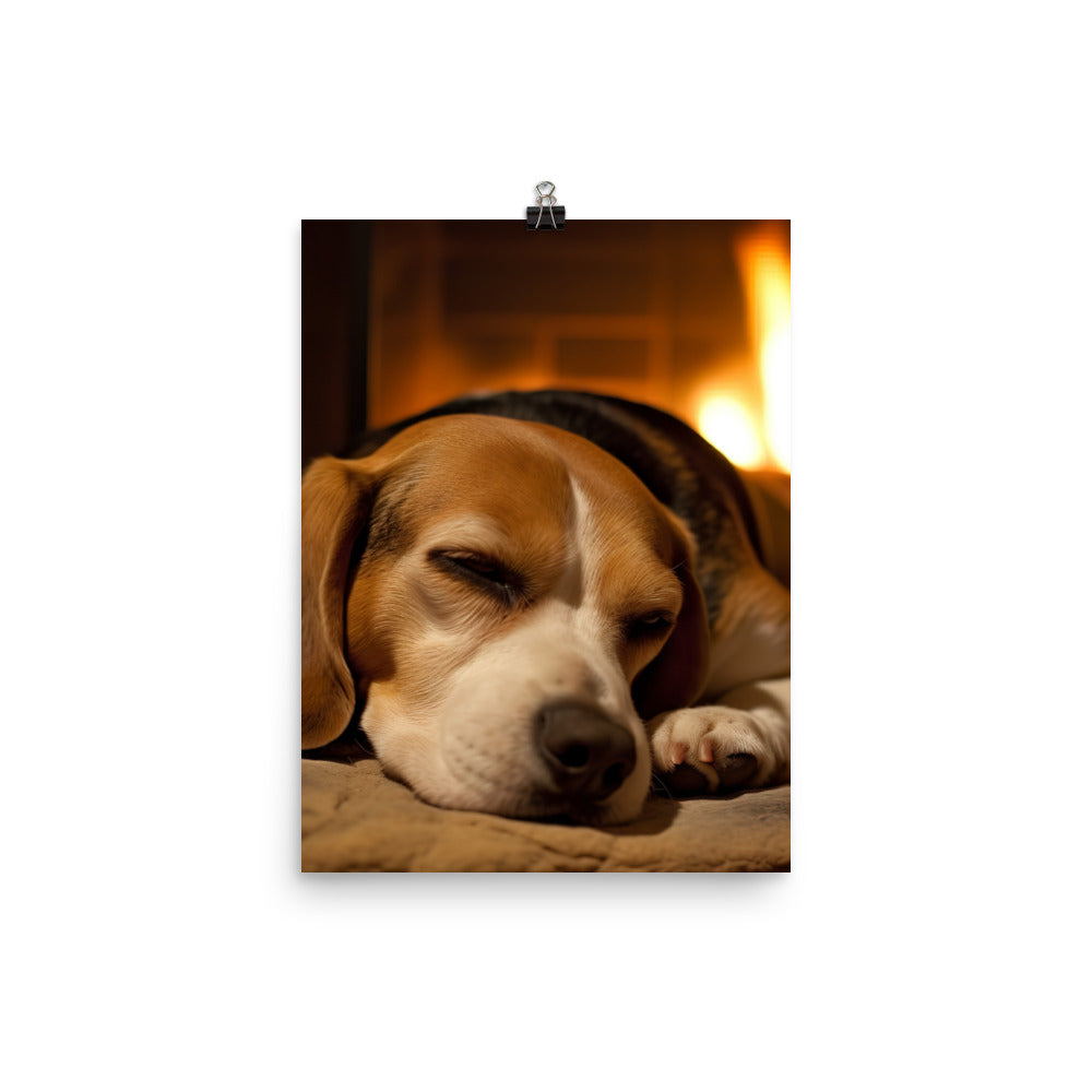 Beagle in repose Photo paper poster - PosterfyAI.com