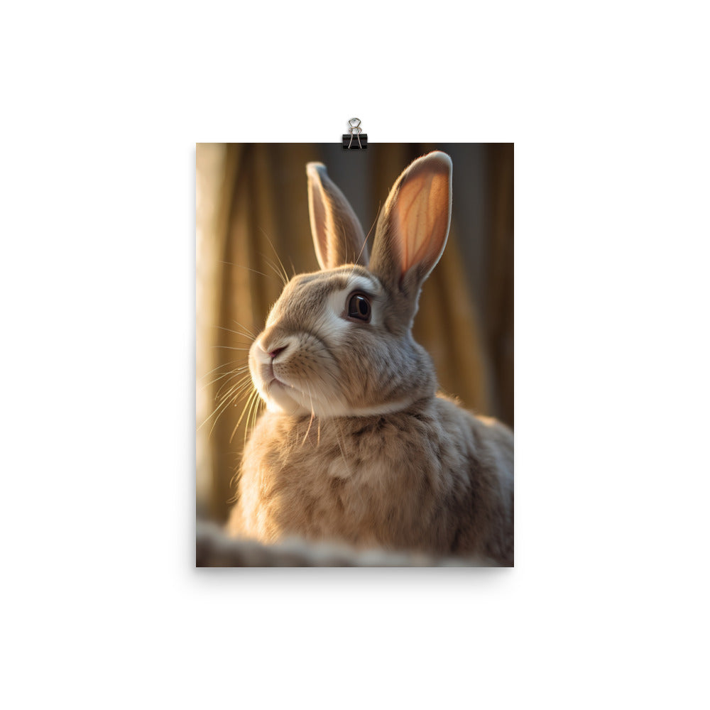 Beveren Bunny Photo paper poster - PosterfyAI.com