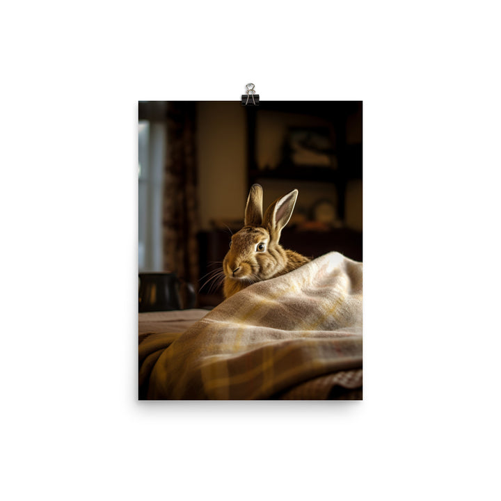 Belgian Hare in a Cozy Setting Photo paper poster - PosterfyAI.com