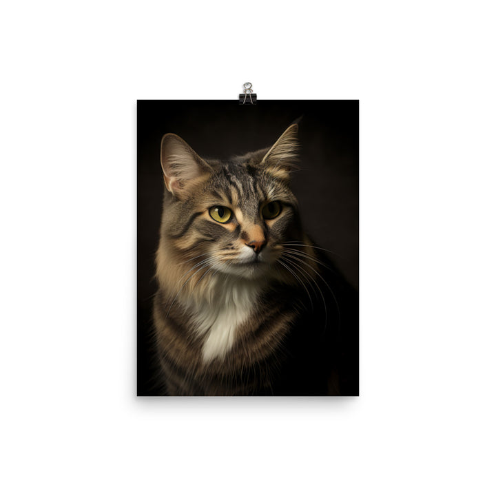 Timeless Appeal of Manx Cat Photo paper poster - PosterfyAI.com