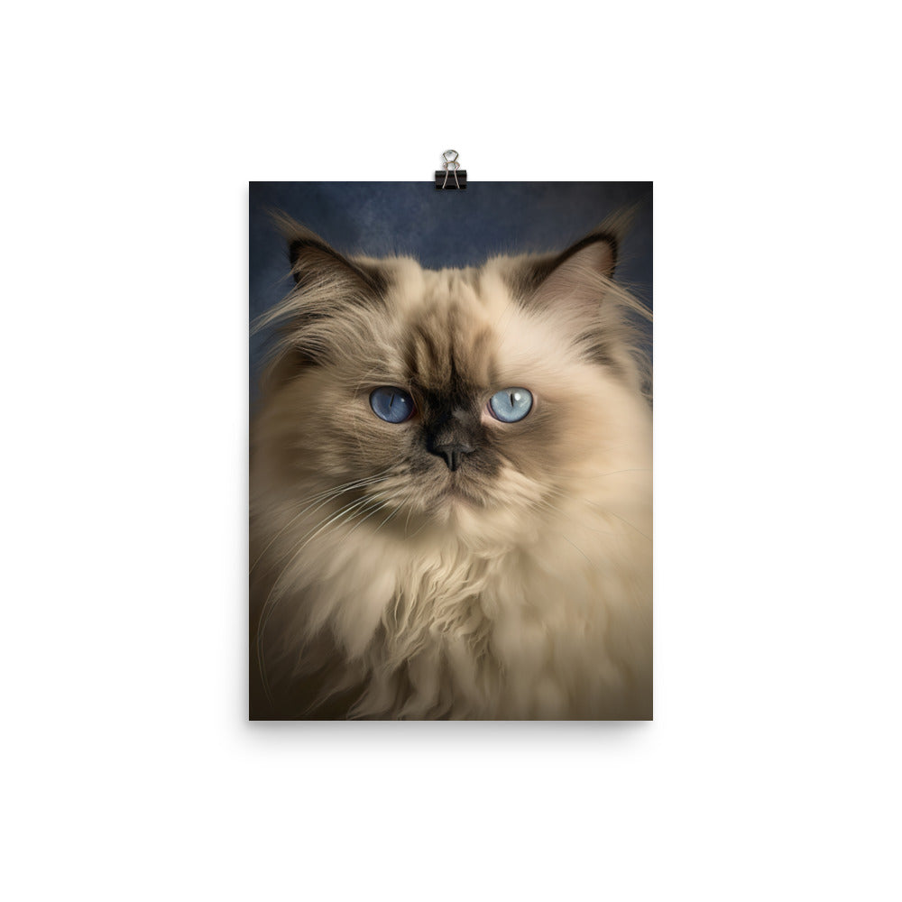 Beauty of Himalayan Cat Photo paper poster - PosterfyAI.com