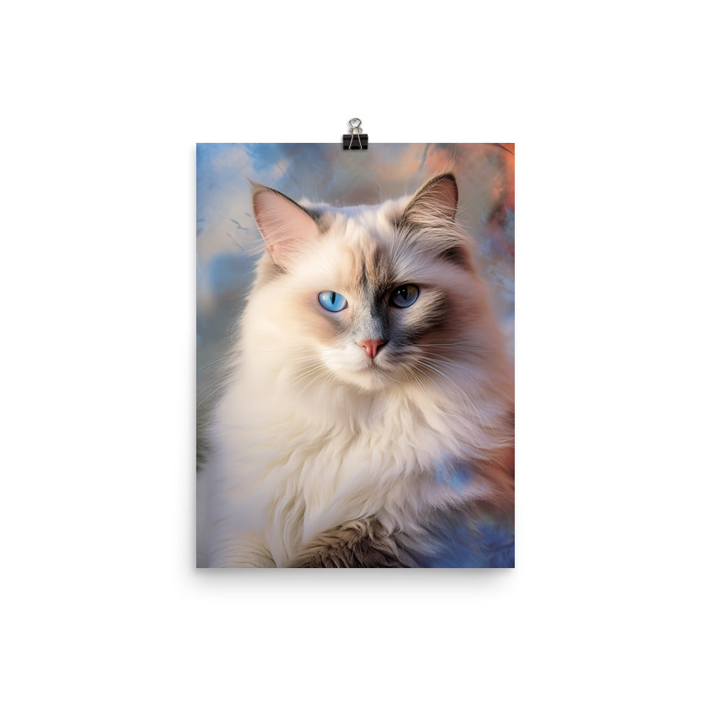 Birman Cat Photo paper poster - PosterfyAI.com