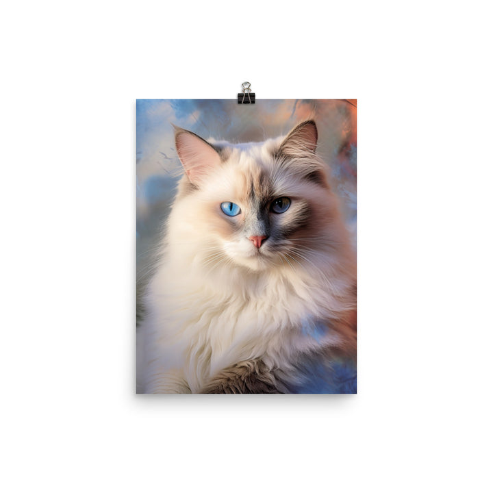Birman Cat Photo paper poster - PosterfyAI.com