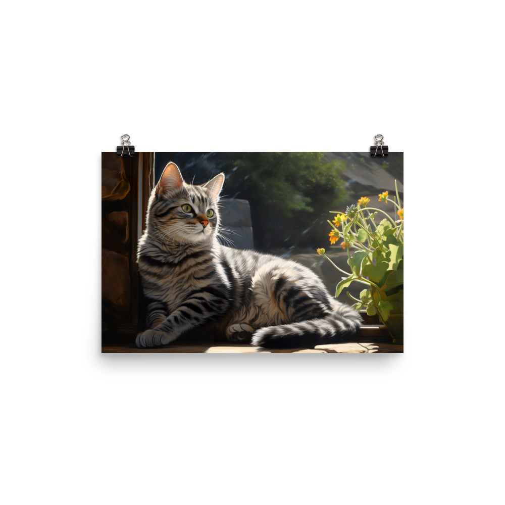 American Shorthair Photo paper poster - PosterfyAI.com