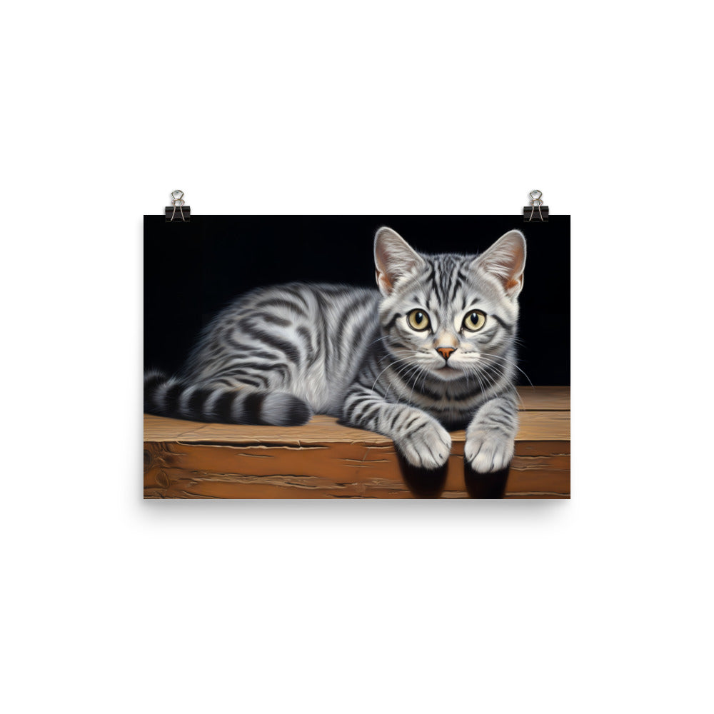 American Shorthair Photo paper poster - PosterfyAI.com