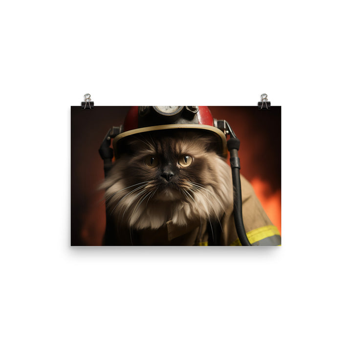 Himalayan Firefighter Photo paper poster - PosterfyAI.com