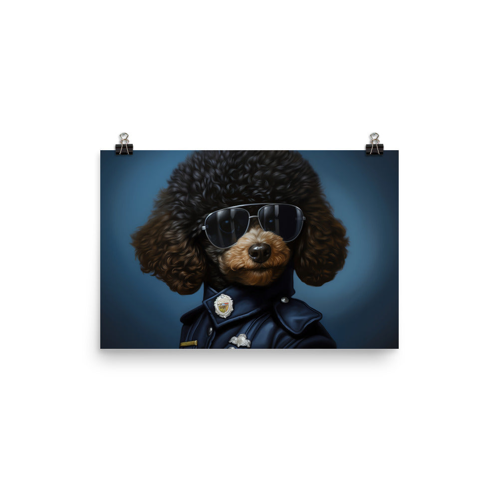 Poodle Security Officer Photo paper poster - PosterfyAI.com