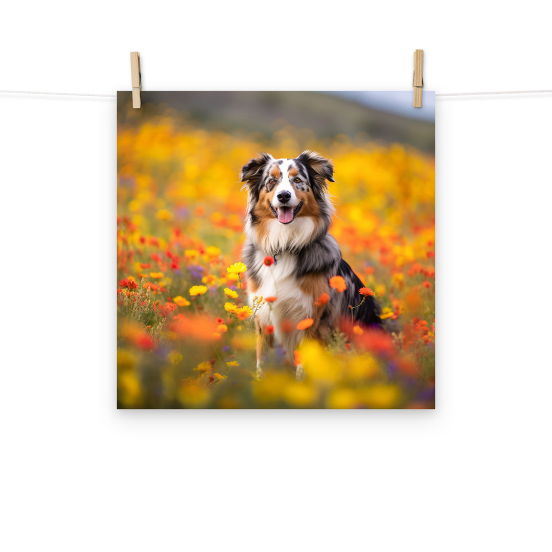 Australian Shepherd Photo paper poster - PosterfyAI.com