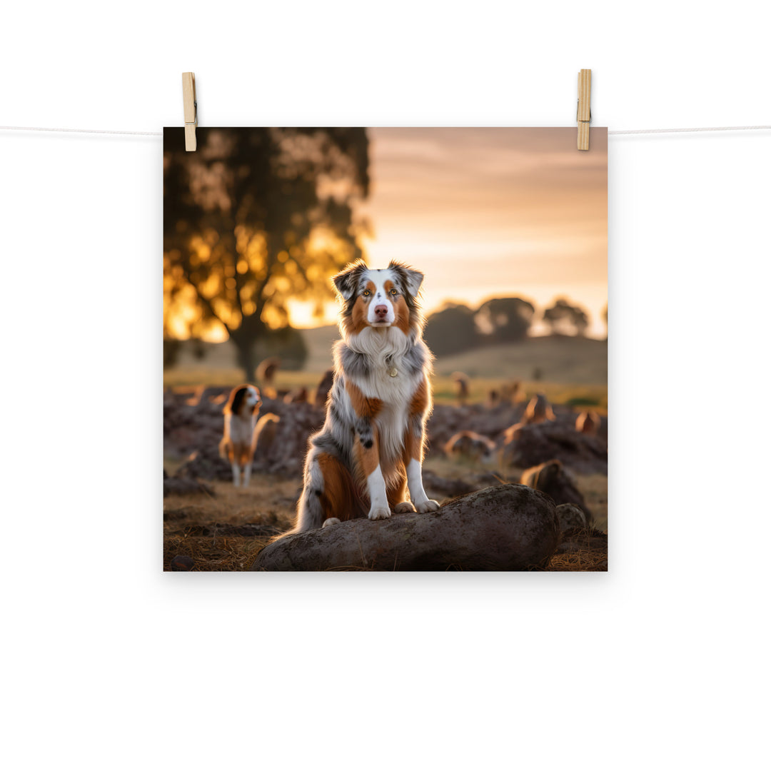 Australian Shepherd Photo paper poster - PosterfyAI.com