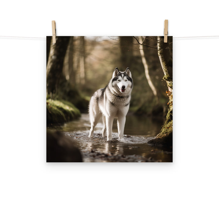 Siberian Husky Photo paper poster - PosterfyAI.com