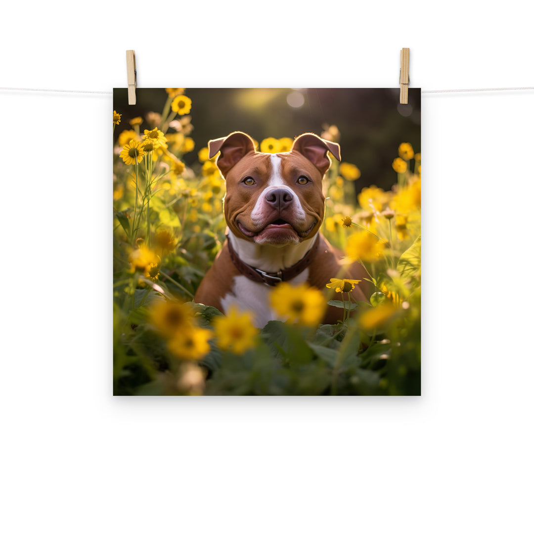 American Staffordshire Terrier Photo paper poster - PosterfyAI.com