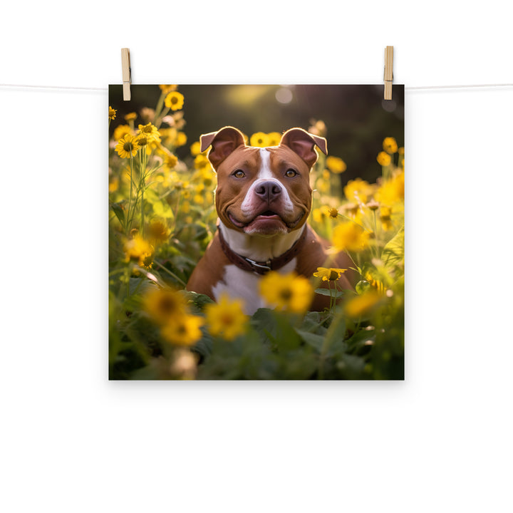 American Staffordshire Terrier Photo paper poster - PosterfyAI.com