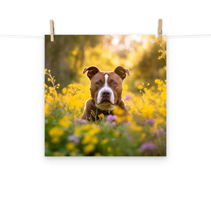 American Staffordshire Terrier Photo paper poster - PosterfyAI.com