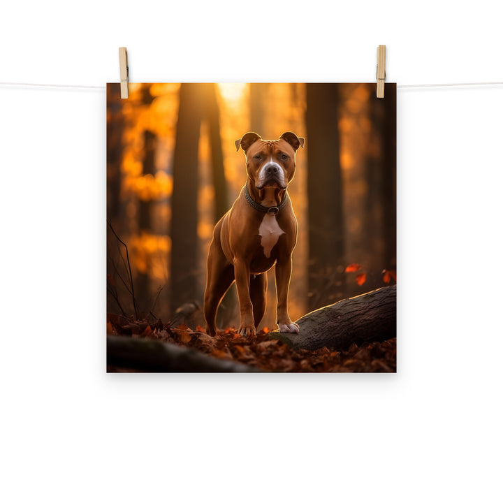 American Staffordshire Terrier Photo paper poster - PosterfyAI.com