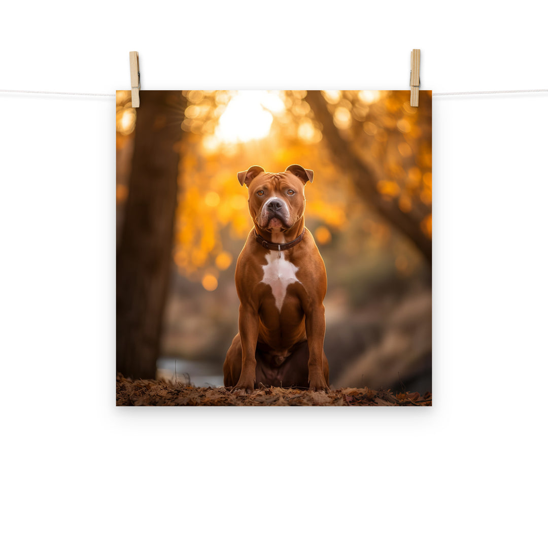 American Staffordshire Terrier Photo paper poster - PosterfyAI.com