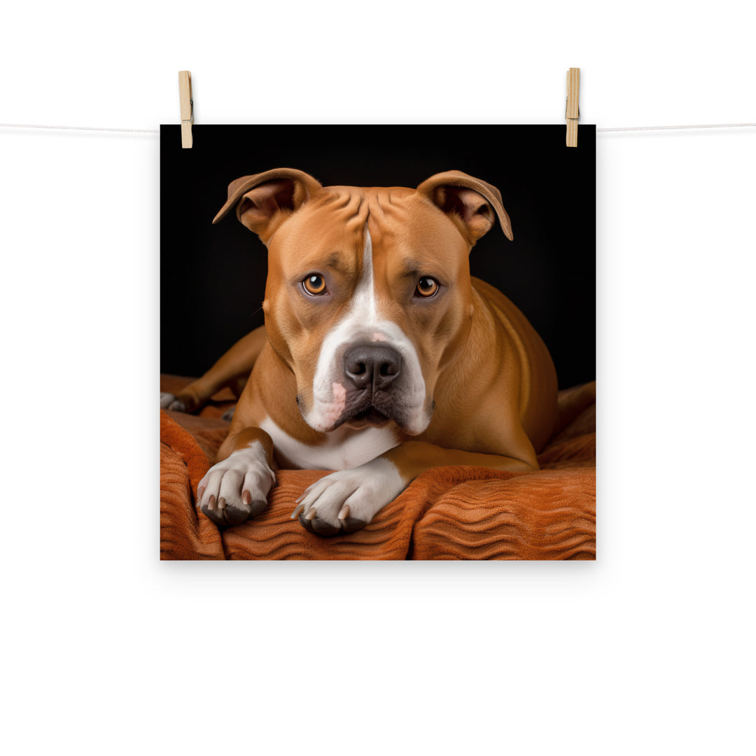 American Staffordshire Terrier Photo paper poster - PosterfyAI.com