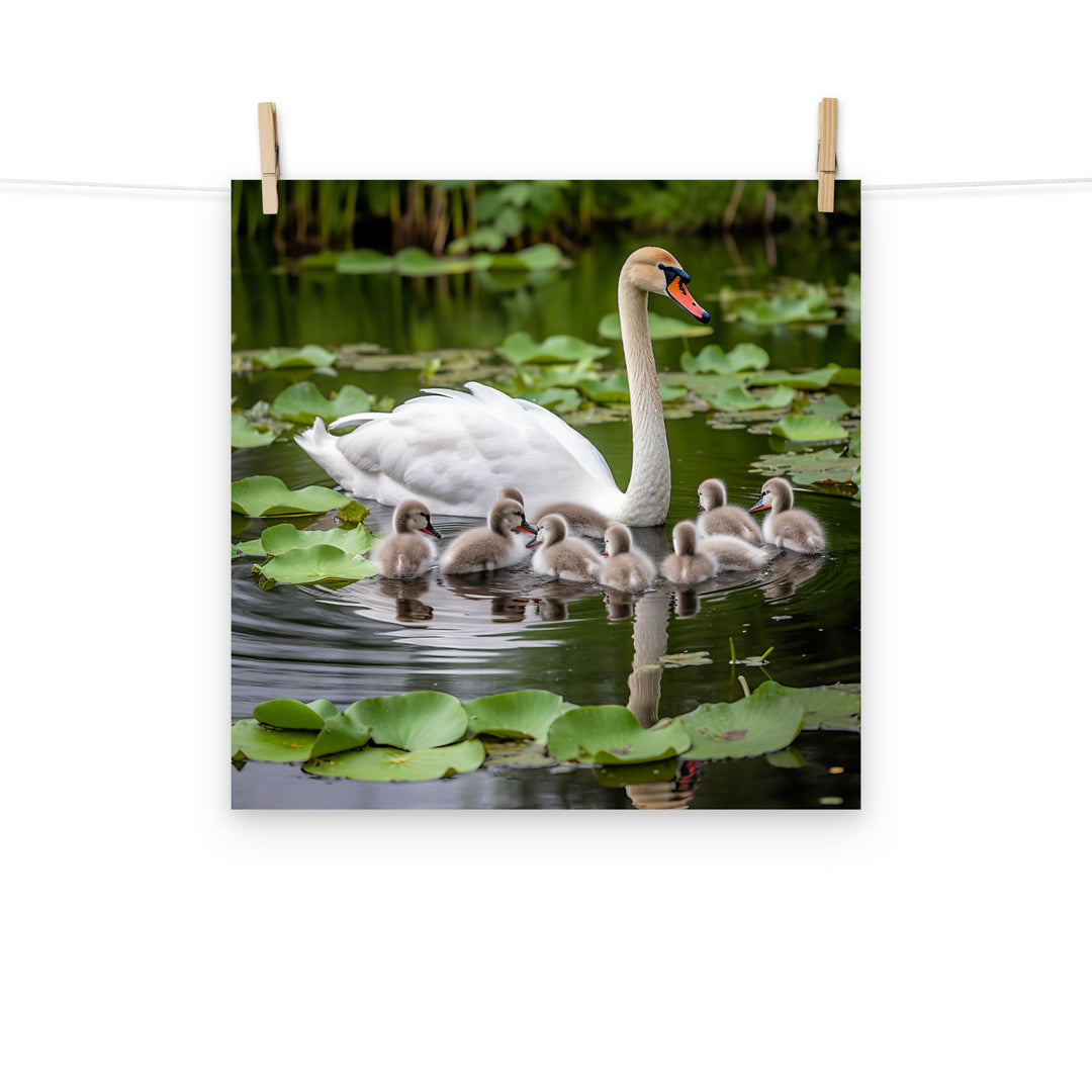 Swan Photo paper poster - PosterfyAI.com