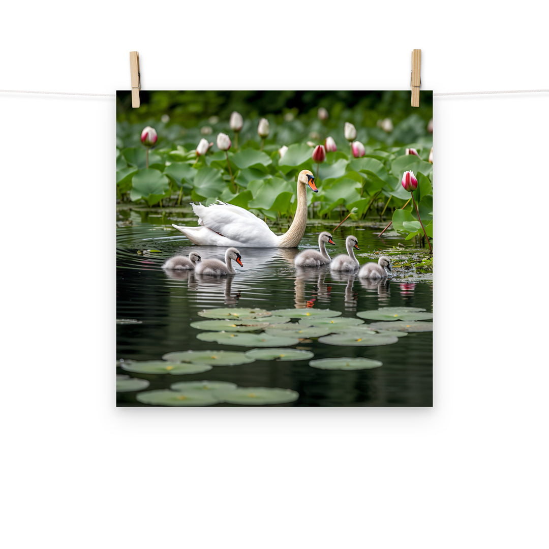 Swan Photo paper poster - PosterfyAI.com