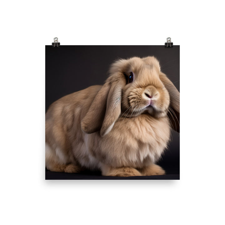 American Fuzzy Lop Portrait Photo paper poster - PosterfyAI.com