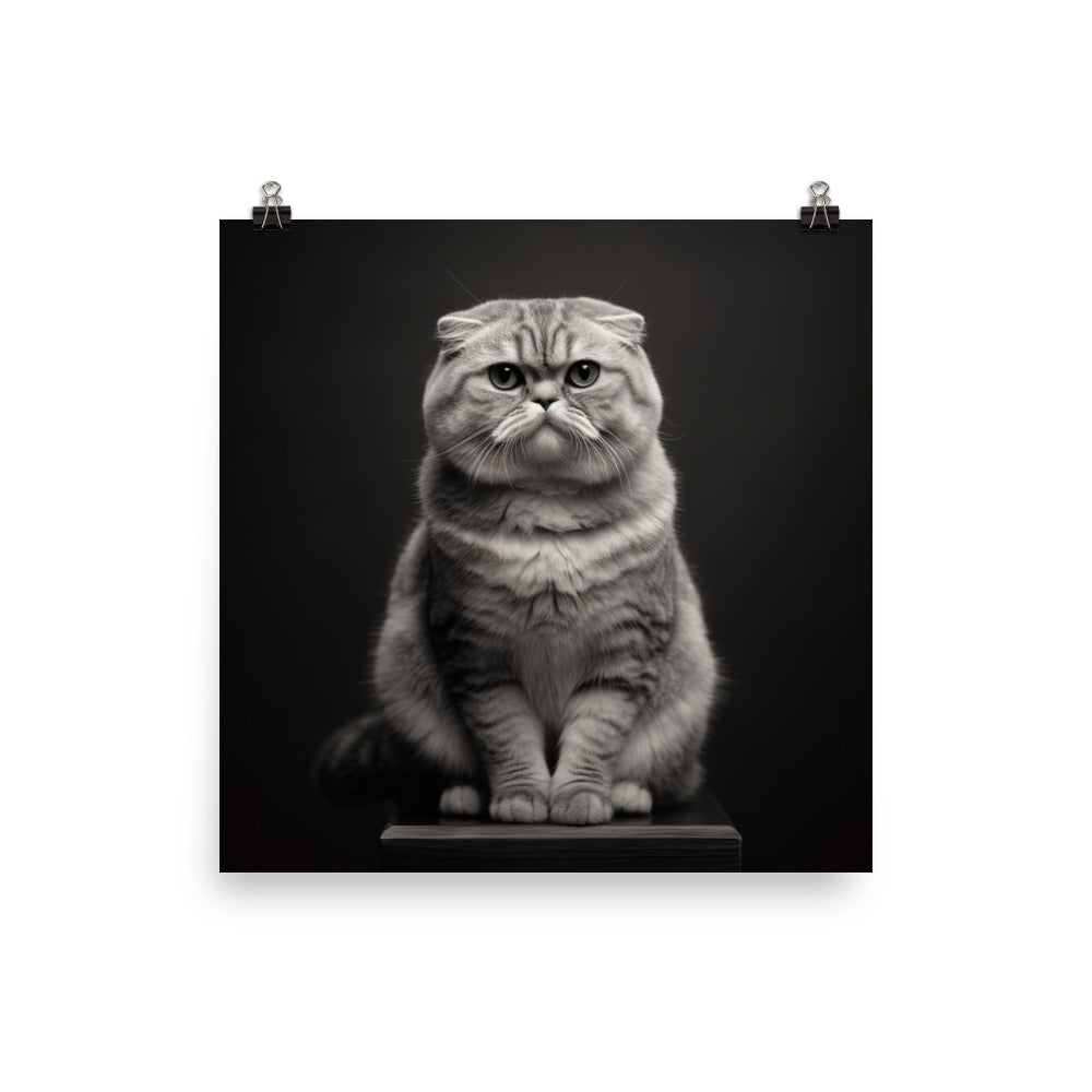 Scottish Fold Adults Photo paper poster - PosterfyAI.com