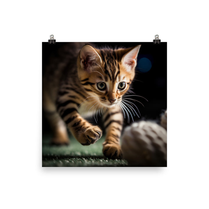 Bengal Kitten Photo paper poster - PosterfyAI.com