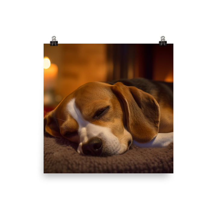 Beagle in repose Photo paper poster - PosterfyAI.com