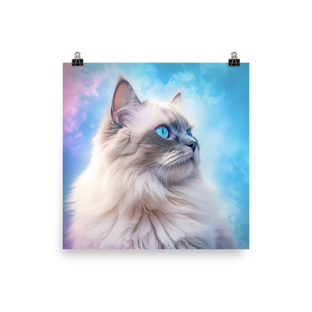 Birman Cat Photo paper poster - PosterfyAI.com