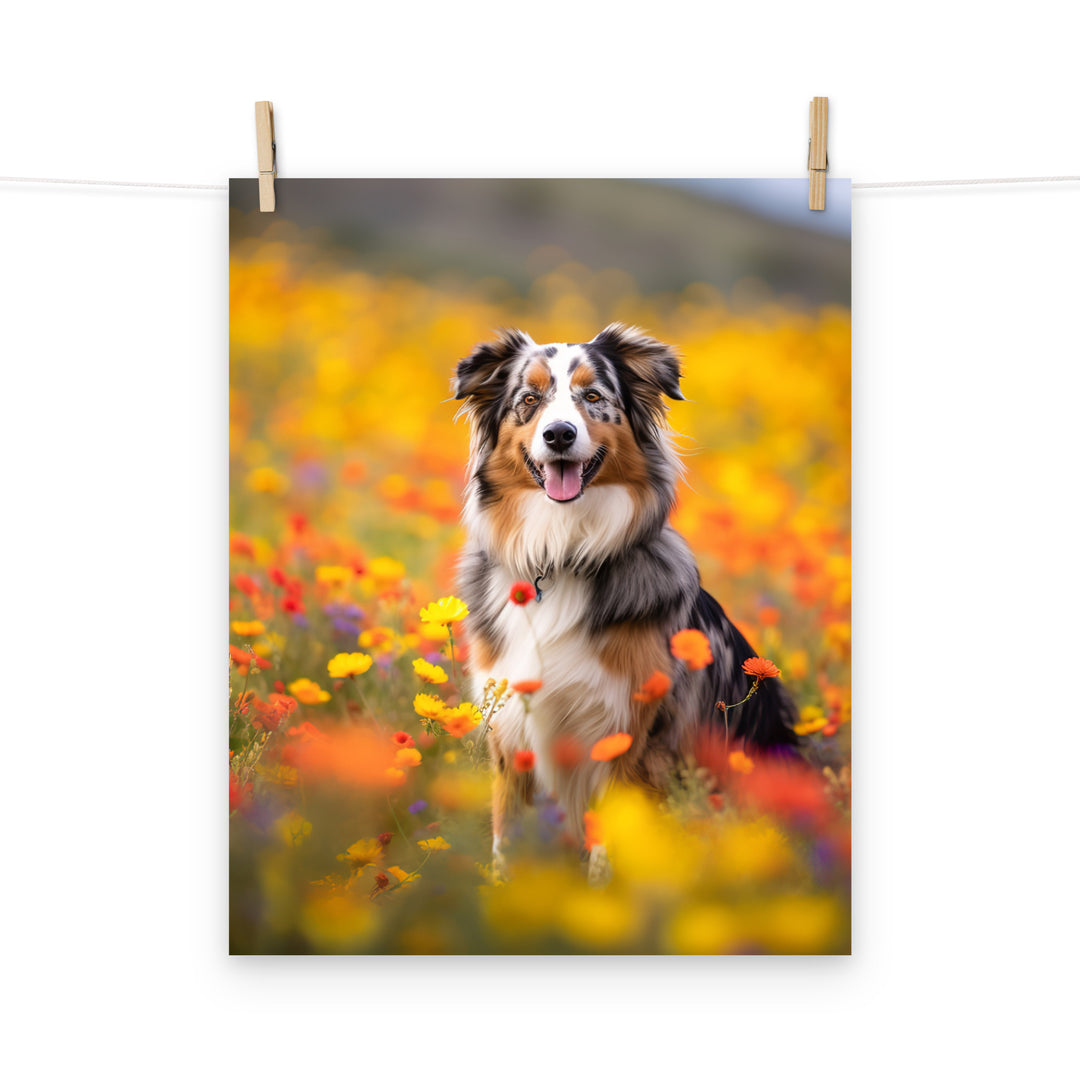 Australian Shepherd Photo paper poster - PosterfyAI.com