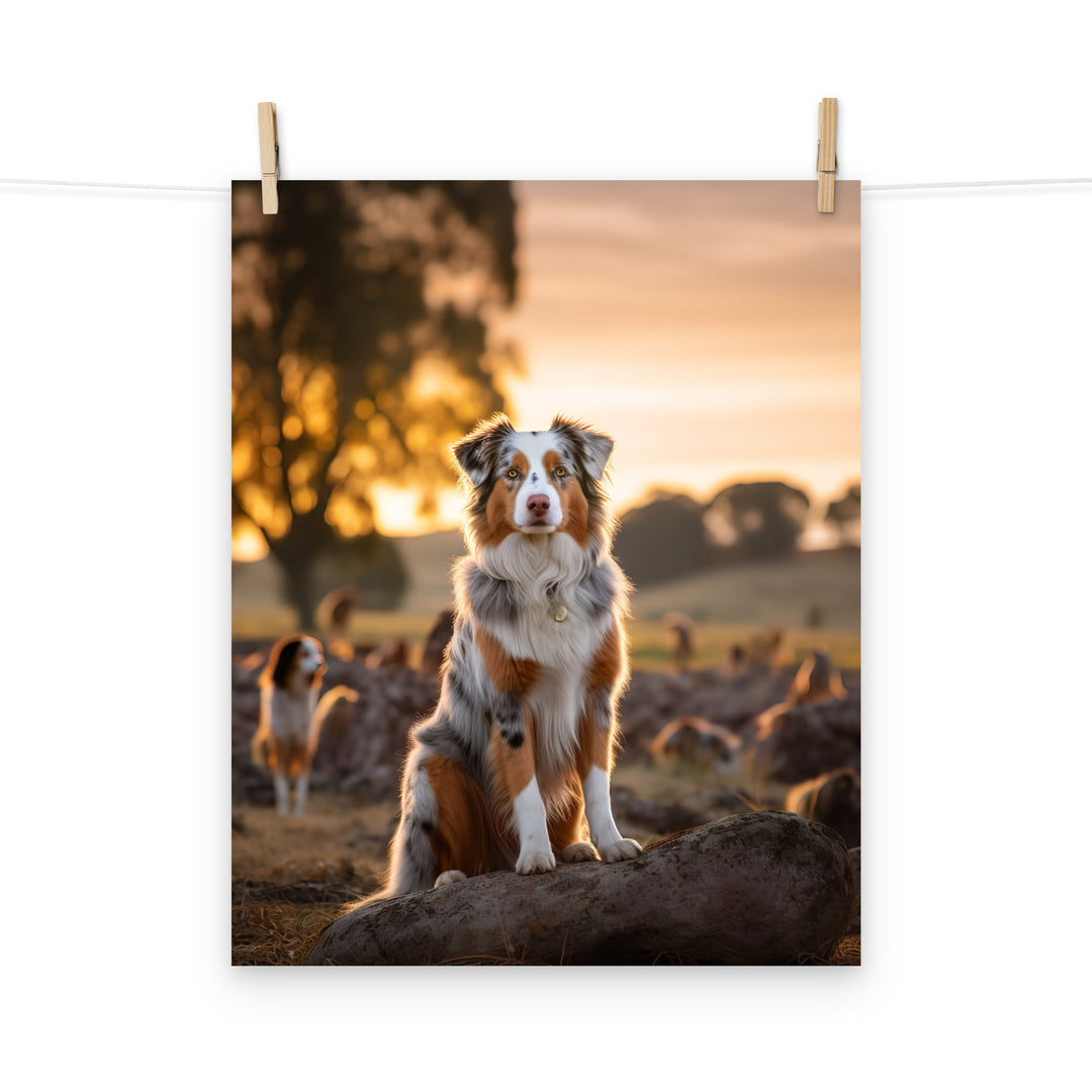 Australian Shepherd Photo paper poster - PosterfyAI.com