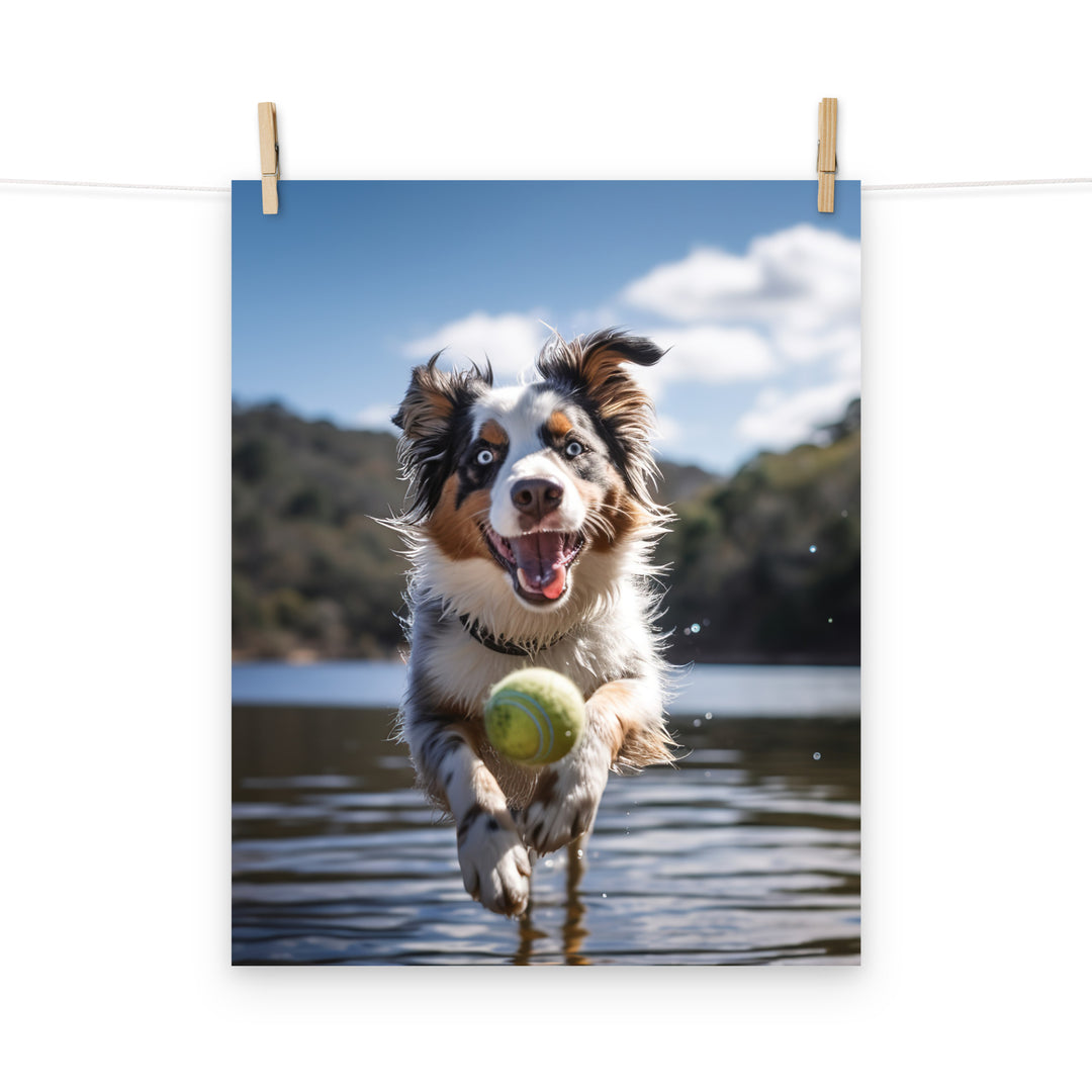 Australian Shepherd Photo paper poster - PosterfyAI.com