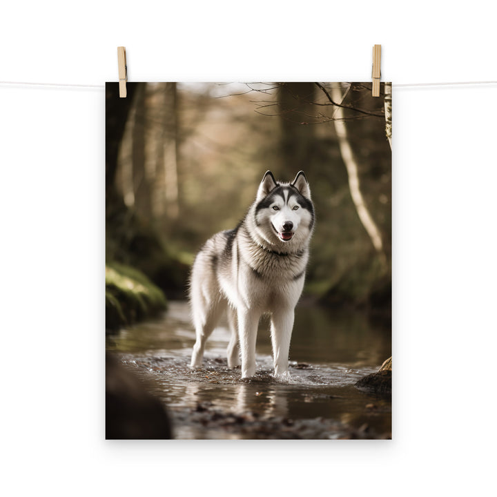 Siberian Husky Photo paper poster - PosterfyAI.com