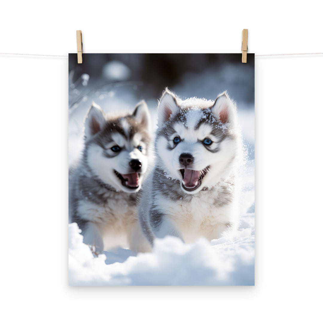 Siberian Husky Photo paper poster - PosterfyAI.com