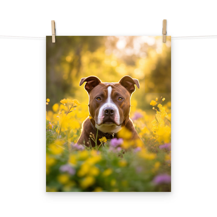 American Staffordshire Terrier Photo paper poster - PosterfyAI.com