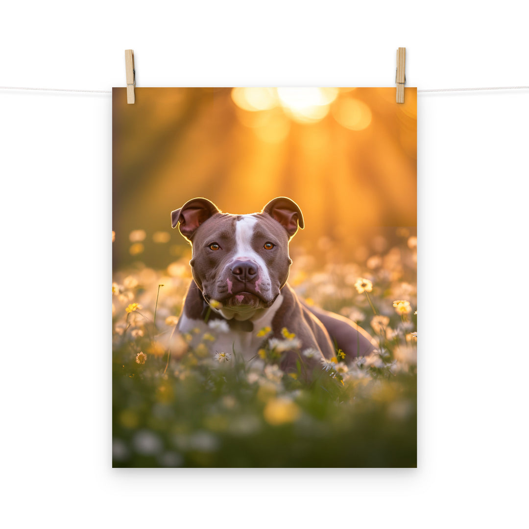 American Staffordshire Terrier Photo paper poster - PosterfyAI.com