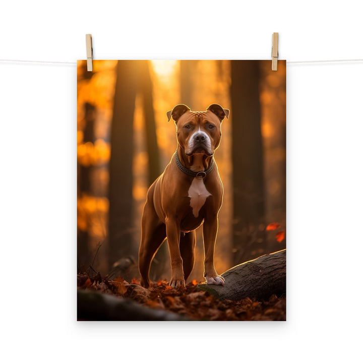 American Staffordshire Terrier Photo paper poster - PosterfyAI.com