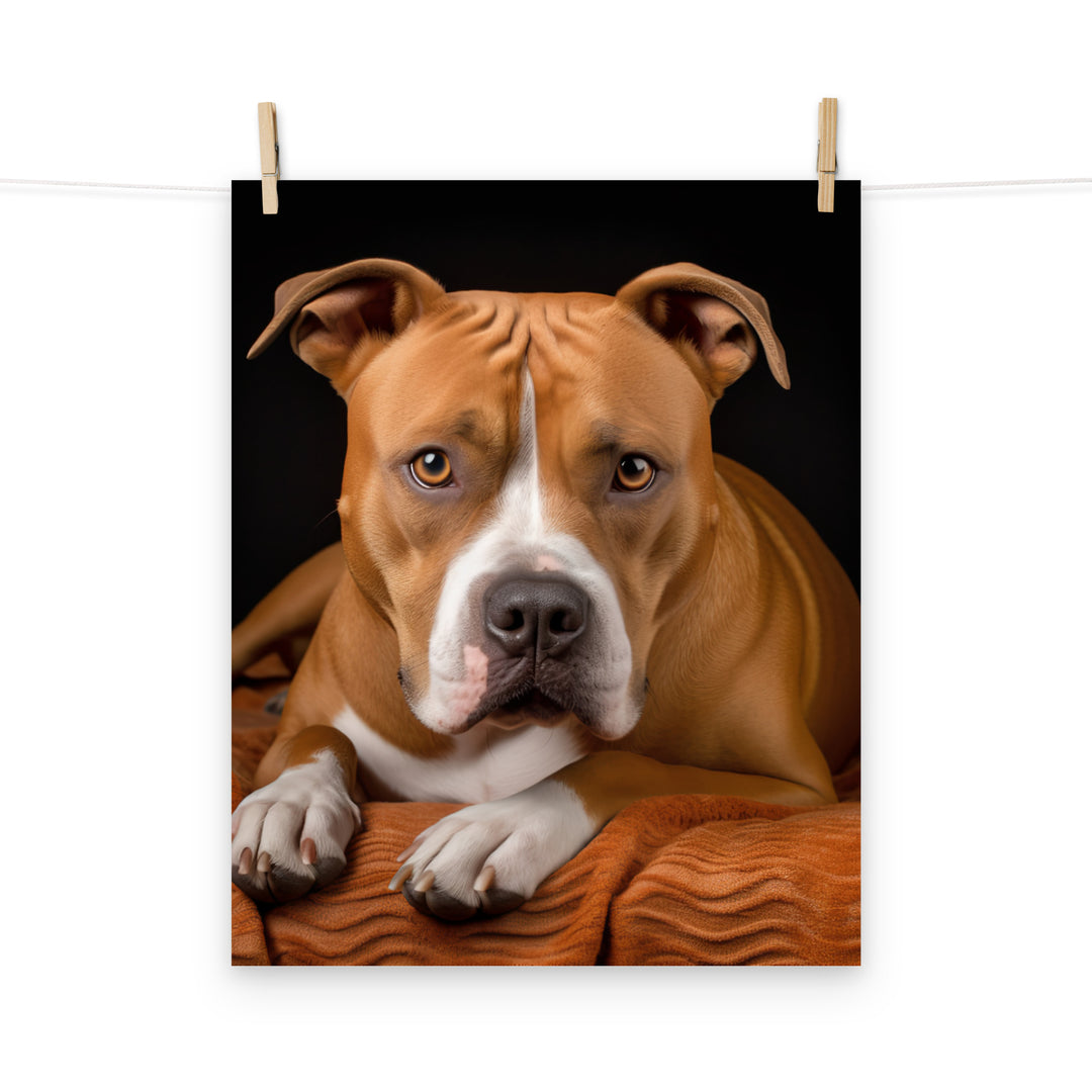 American Staffordshire Terrier Photo paper poster - PosterfyAI.com