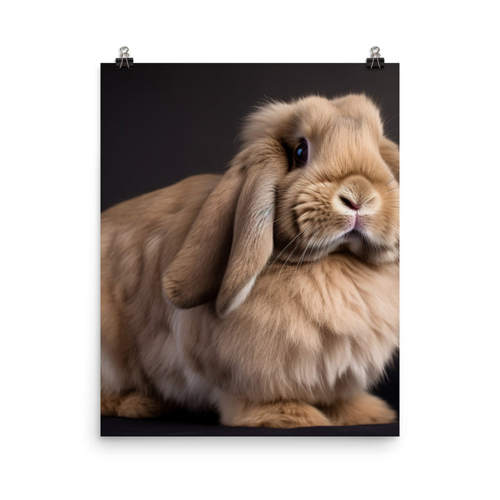 American Fuzzy Lop Portrait Photo paper poster - PosterfyAI.com