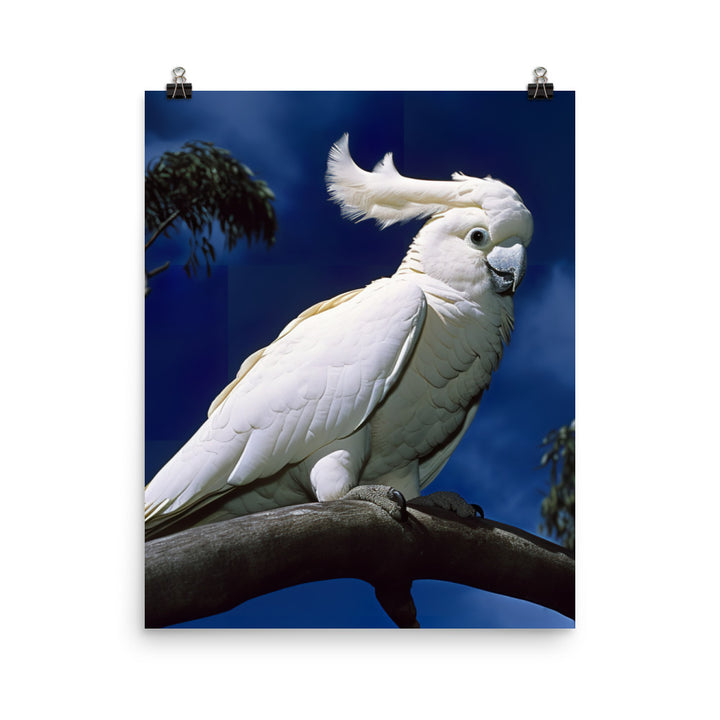Snowy White Cockatoo Photo paper poster - PosterfyAI.com