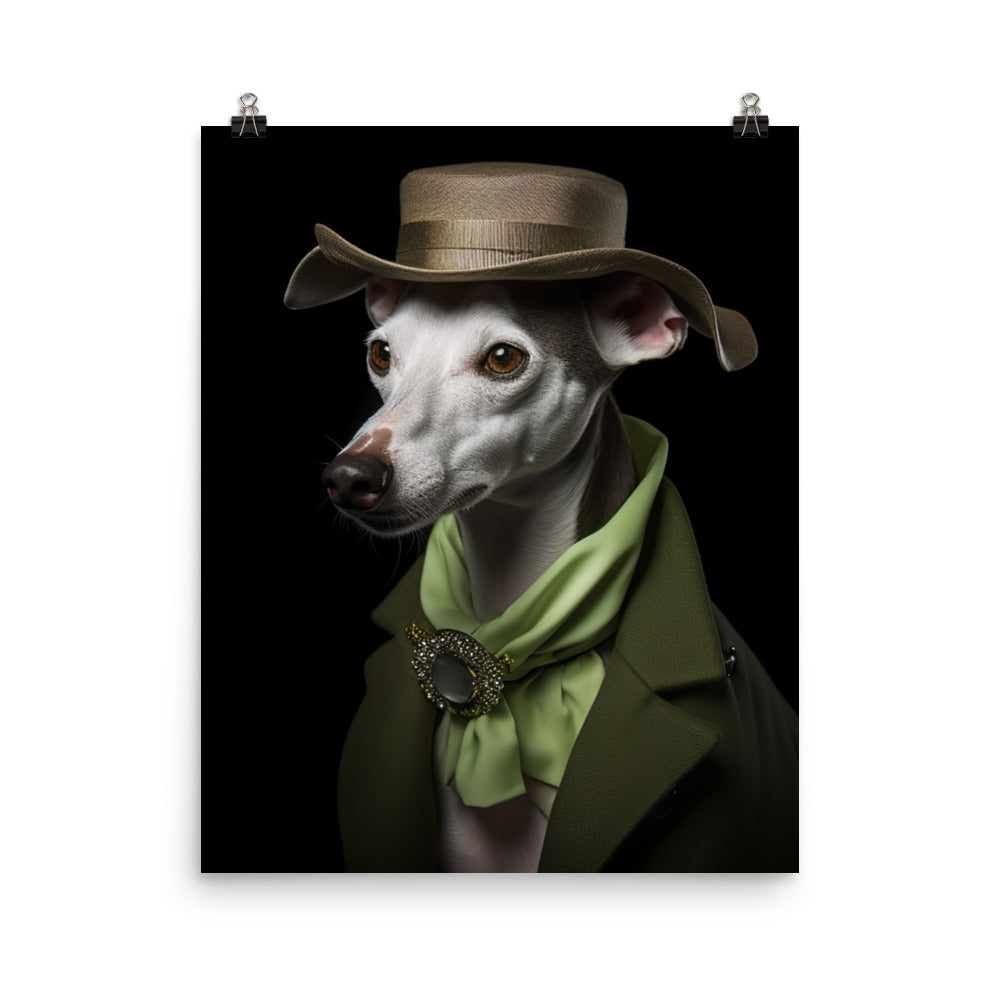Whippet Fashionista Photo paper poster - PosterfyAI.com