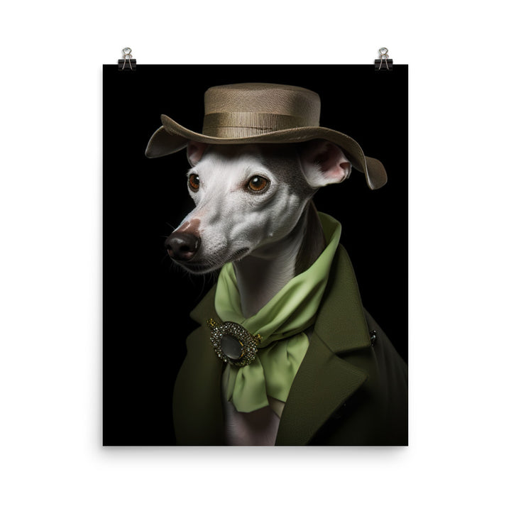 Whippet Fashionista Photo paper poster - PosterfyAI.com