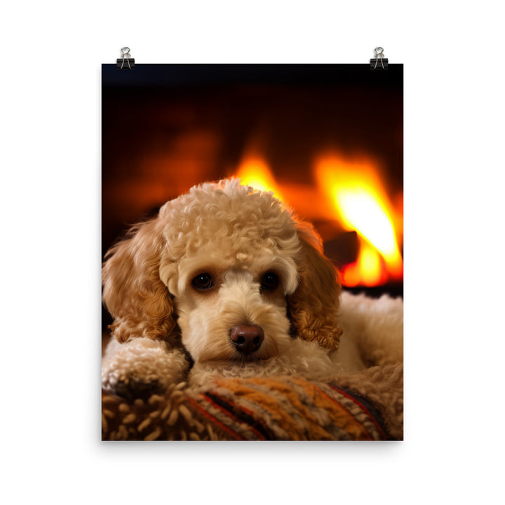 The Adorable Poodle Photo paper poster - PosterfyAI.com