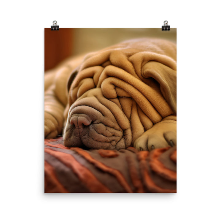Shar Pei Dreaming Photo paper poster - PosterfyAI.com