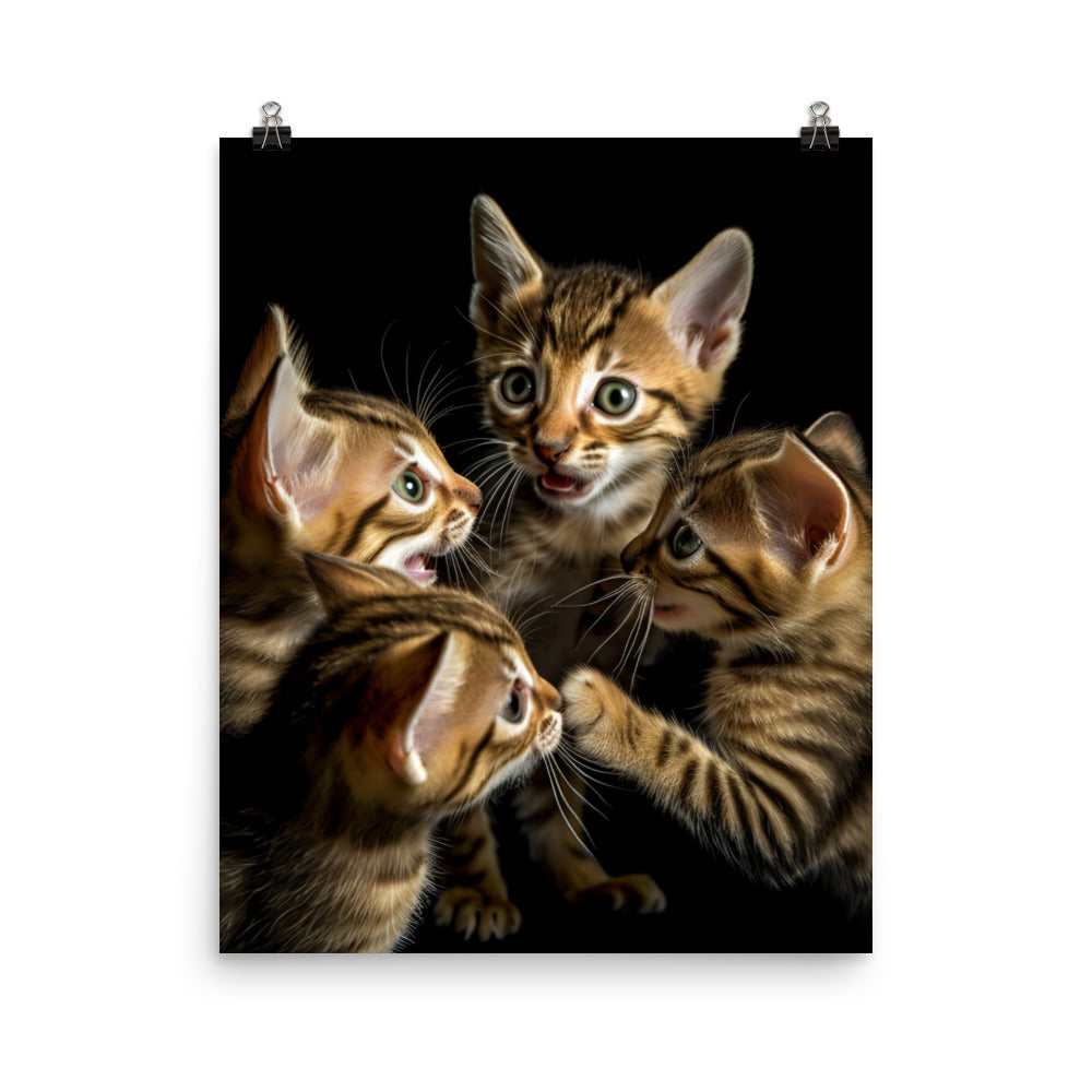 Bengal Kitten Photo paper poster - PosterfyAI.com