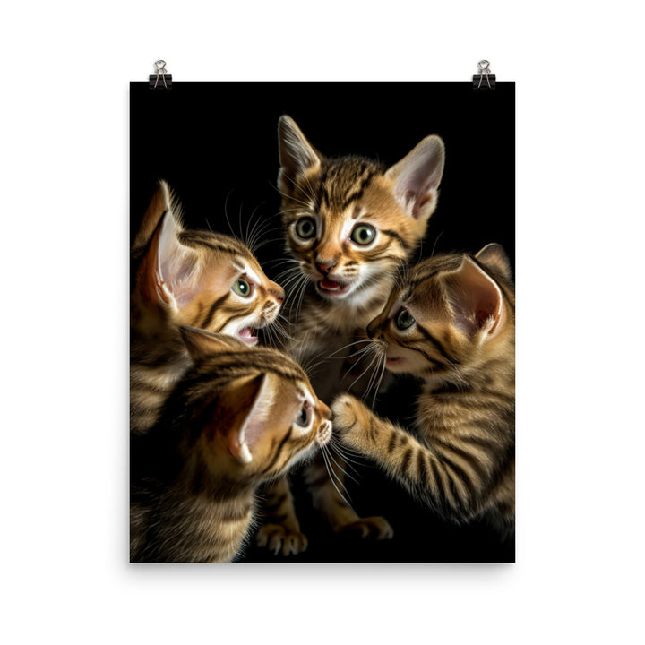 Bengal Kitten Photo paper poster - PosterfyAI.com