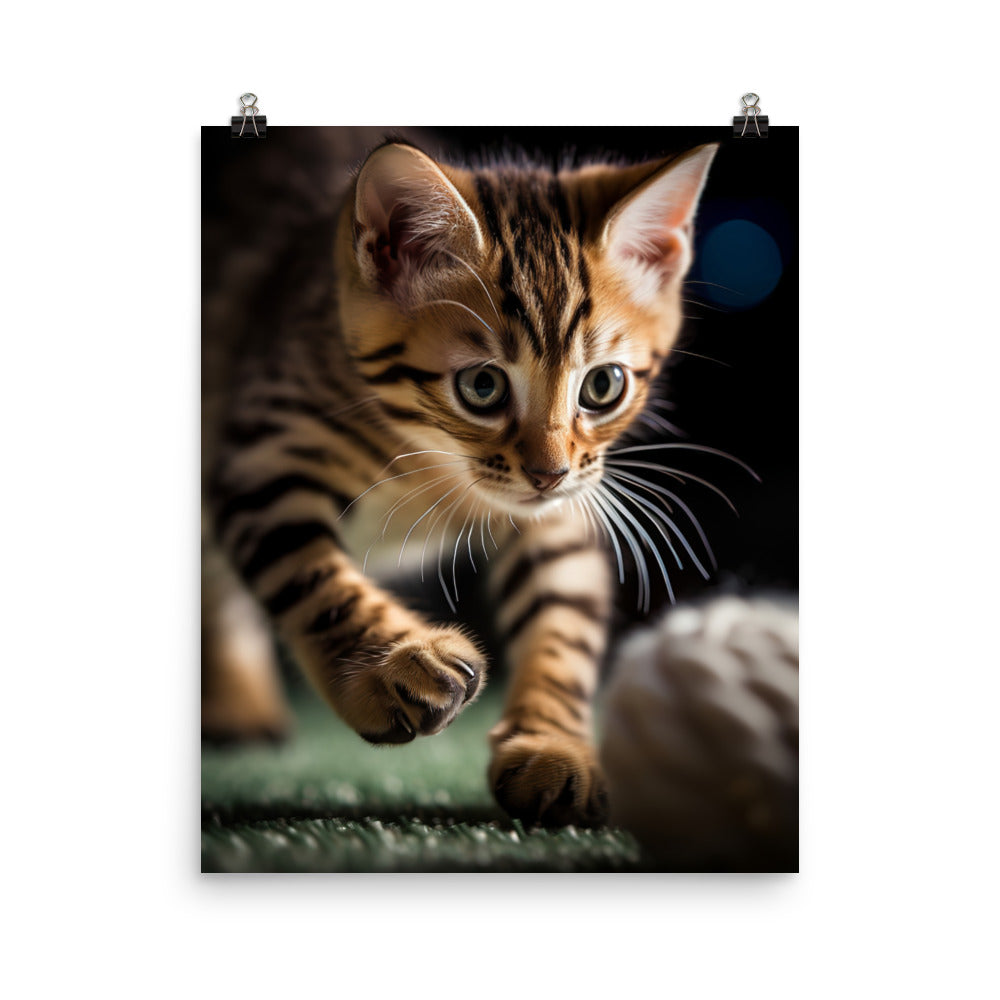 Bengal Kitten Photo paper poster - PosterfyAI.com