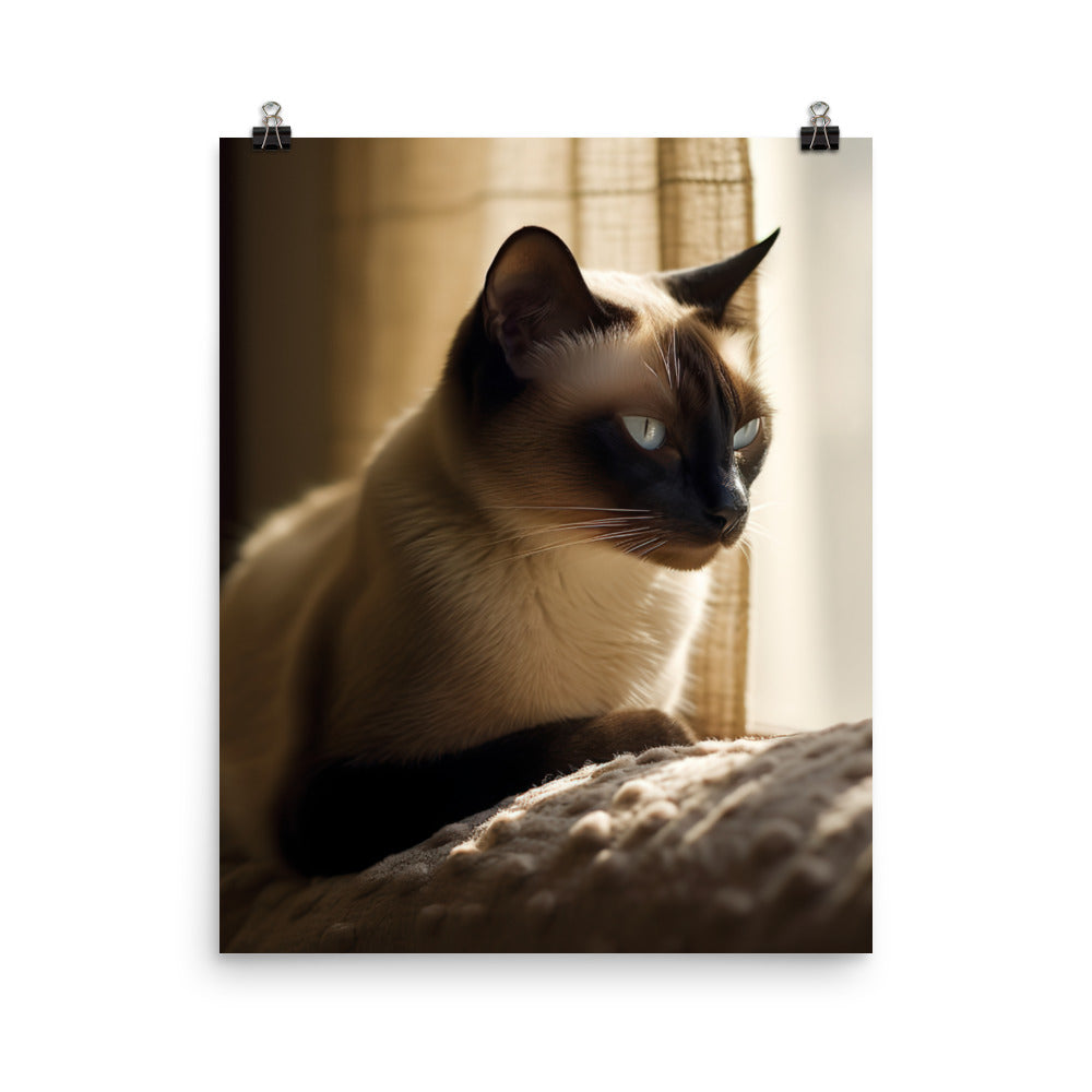Siamese Serenity Photo paper poster - PosterfyAI.com